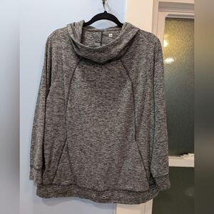 Heathered Black and Gray Hoodie